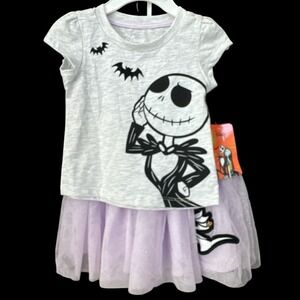 Disney‎ Nightmare Before Christmas, Jack Skellington & Zero Top & Tutu Size 2T